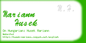 mariann husek business card